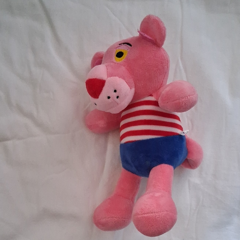 Pink Panther Pink Plush Striped Toy